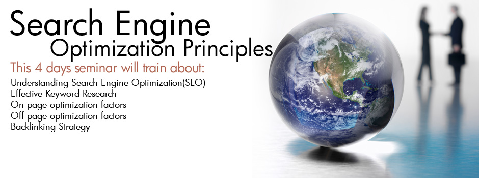 4 Days Search Engine Optimization Principles Seminar